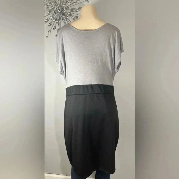 Dots Women’s Jeweled Grey & Black Short Sleeve Dress - Picture 3 of 15